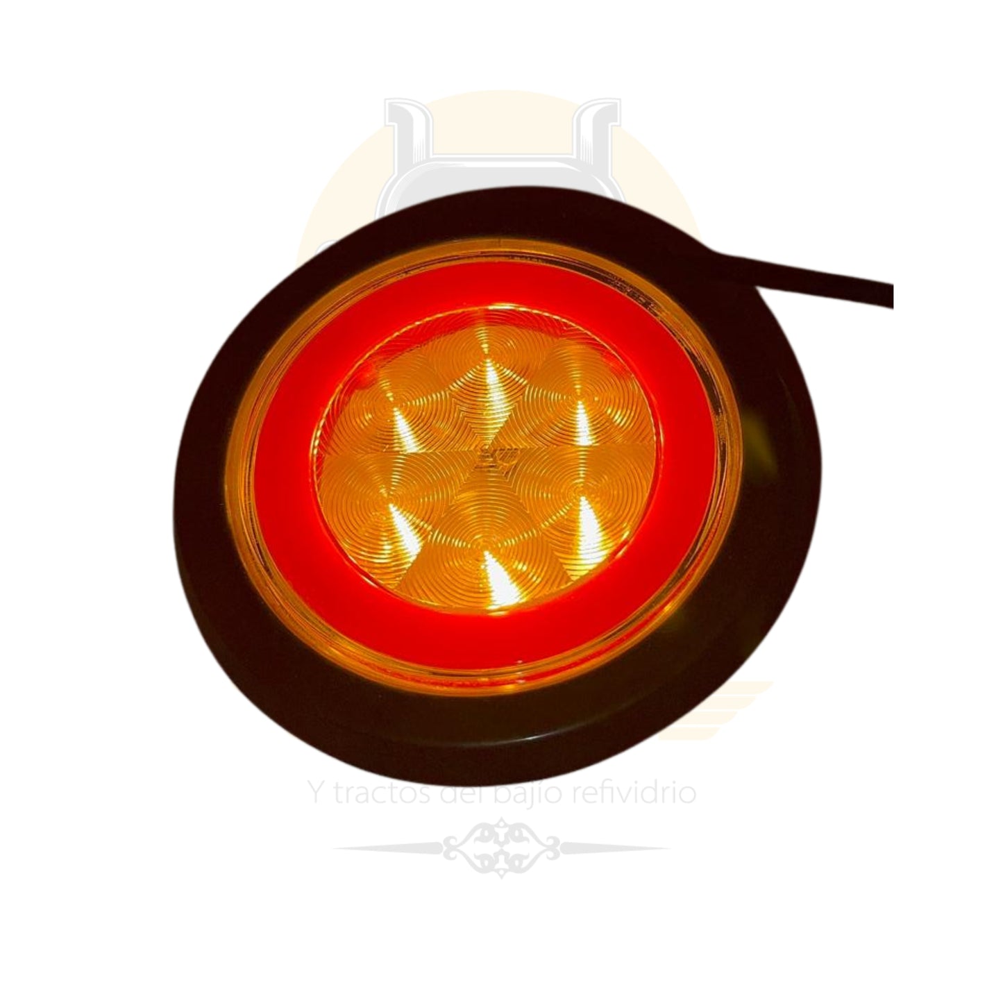 PLAFON LED REDONDO ROJO/AMBAR