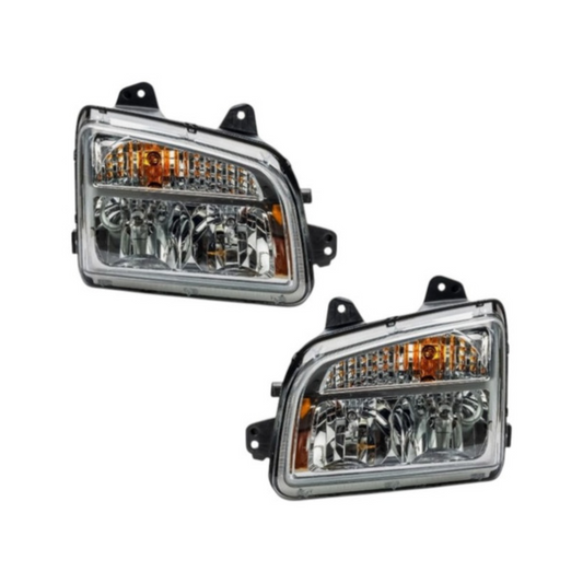 Faro Principal Derecho con Fondo Cromado para Kenworth T-880