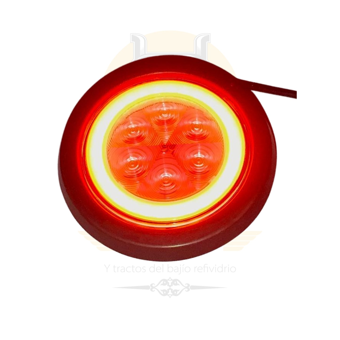 PLAFON LED REDONDO ROJO/AMBAR