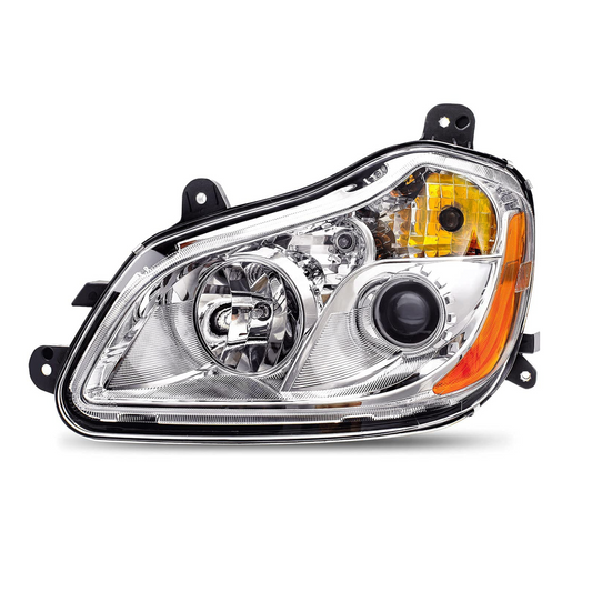 Faro Principal Izquierdo con Fondo Cromado para Kenworth T680