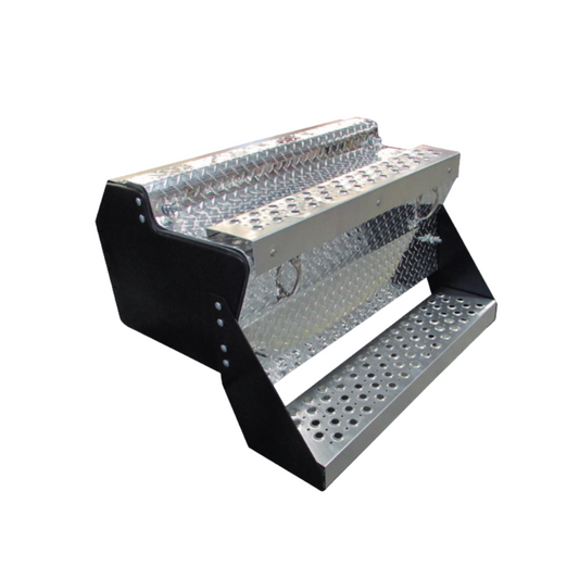 Estribo Portabaterías para Kenworth T-800 A / T-800 B en Aluminio/Acero