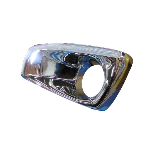 BISEL DE FARO DE DEFENSA CON LUZ LED PARA KENWORTH T-660 IZQUIERDO CROMADO